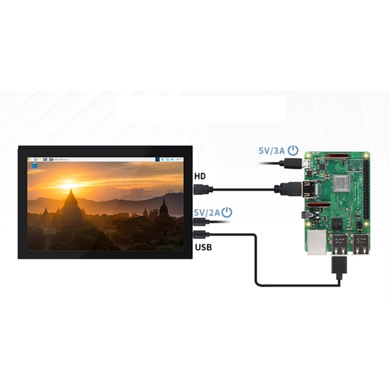 M51K-For Raspberry Pi LCD Moni - огляд і ціна Raspberry Pi 10.1 Inch Capacitive Touch Screen Ips