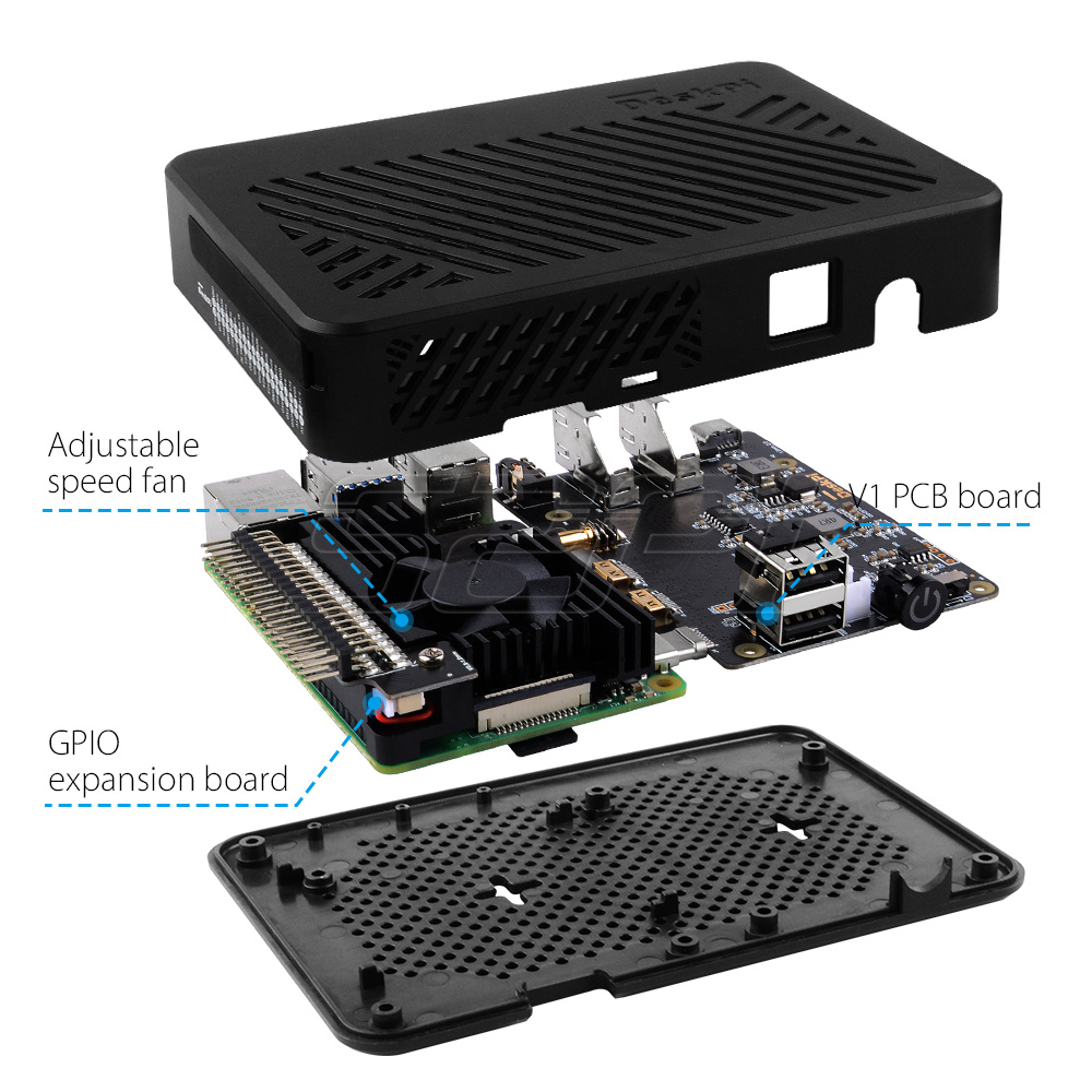 52Pi Raspberry Pi 4 Model B De - огляд і ціна Argon One V3 M.2 Nvme Case